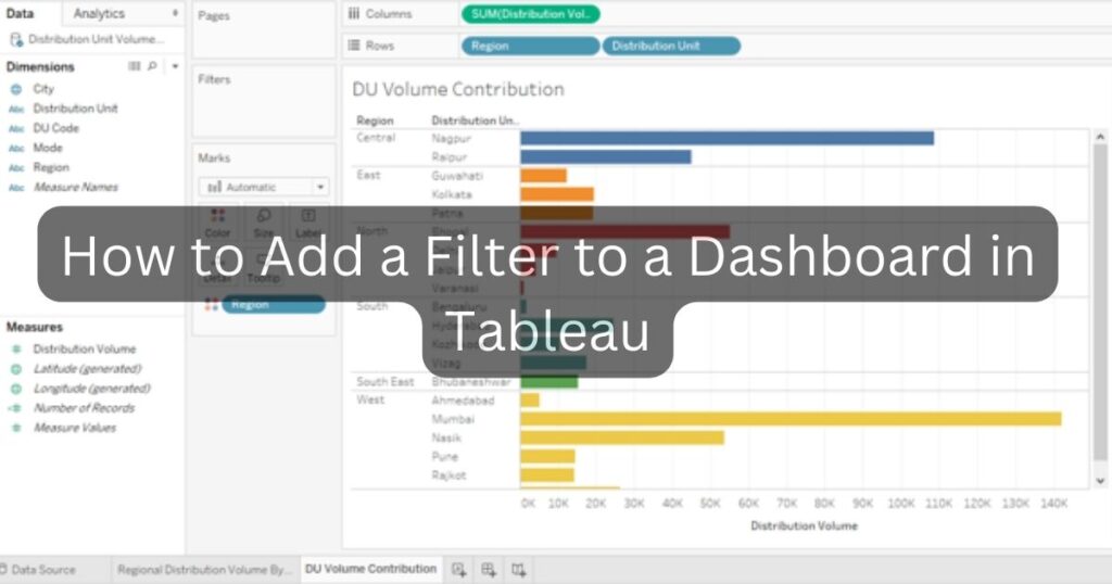 How to Add a Filter to a Dashboard in Tableau